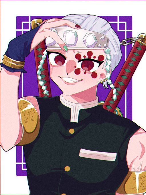 💜ぱに子💗さんがTwitterに投稿した宇髄天元(鬼滅の刃)のイラスト。