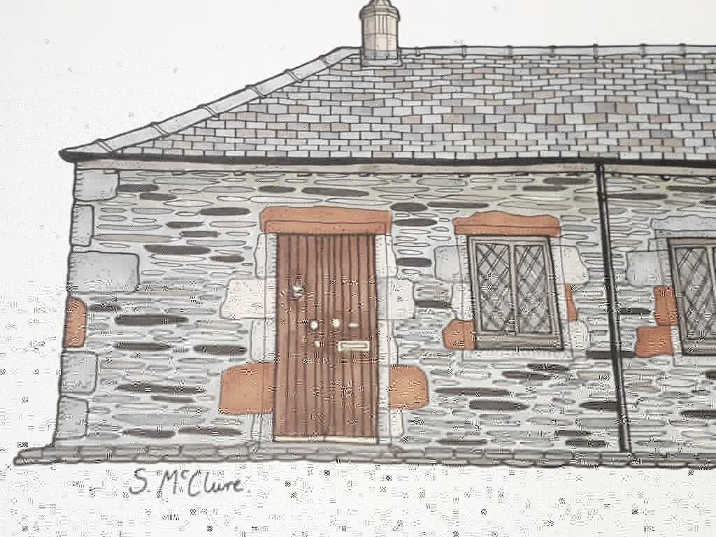 Cottages, Luss.
A4 original hand drawn artwork, framed.
This and other pieces will be available for sale at the Luss Advent Fair. 24th November. 11am-5pm. Loch Lomond Arms Hotel  Main Road, Luss. <a href="/CraftBizParty/">CraftBizParty</a> <a href="/CraftHourScot/">#ScottishCraftHour</a> <a href="/scottishcrafts/">Scottish Crafts</a> <a href="/lovelochlomond/">Love Loch Lomond</a> <a href="/lomondtrossachs/">Loch Lomond & The Trossachs</a> #luss