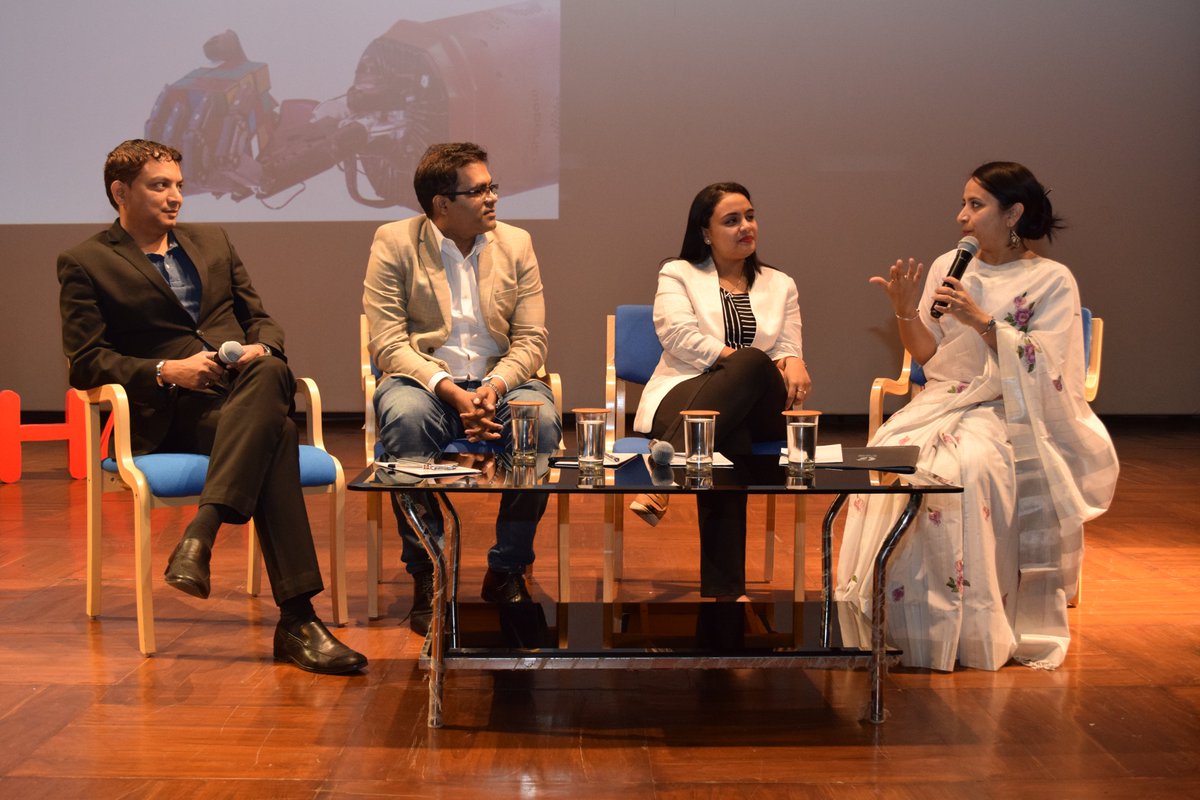 IIM_I's tweet photo. ‘There might be loss in jobs, but may new jobs would also emerge due to AI'~ panelists Mr. Bikram Nayak, Head HR- L&amp;T, Mr. Prabhakar Tiwari, CMO, Angel Broking and Ms. Chetna Gogia, VP HR, Policy Bazaar during #Prabodhan2019. https://t.co/0a8UFlAu2v