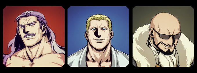 NBA Jam (the book) on X: The Boss Team -- Mr. Big, Geese Howard, and  Wolfgang Krauser -- poses in The King of Fighters '96 promo art.   / X