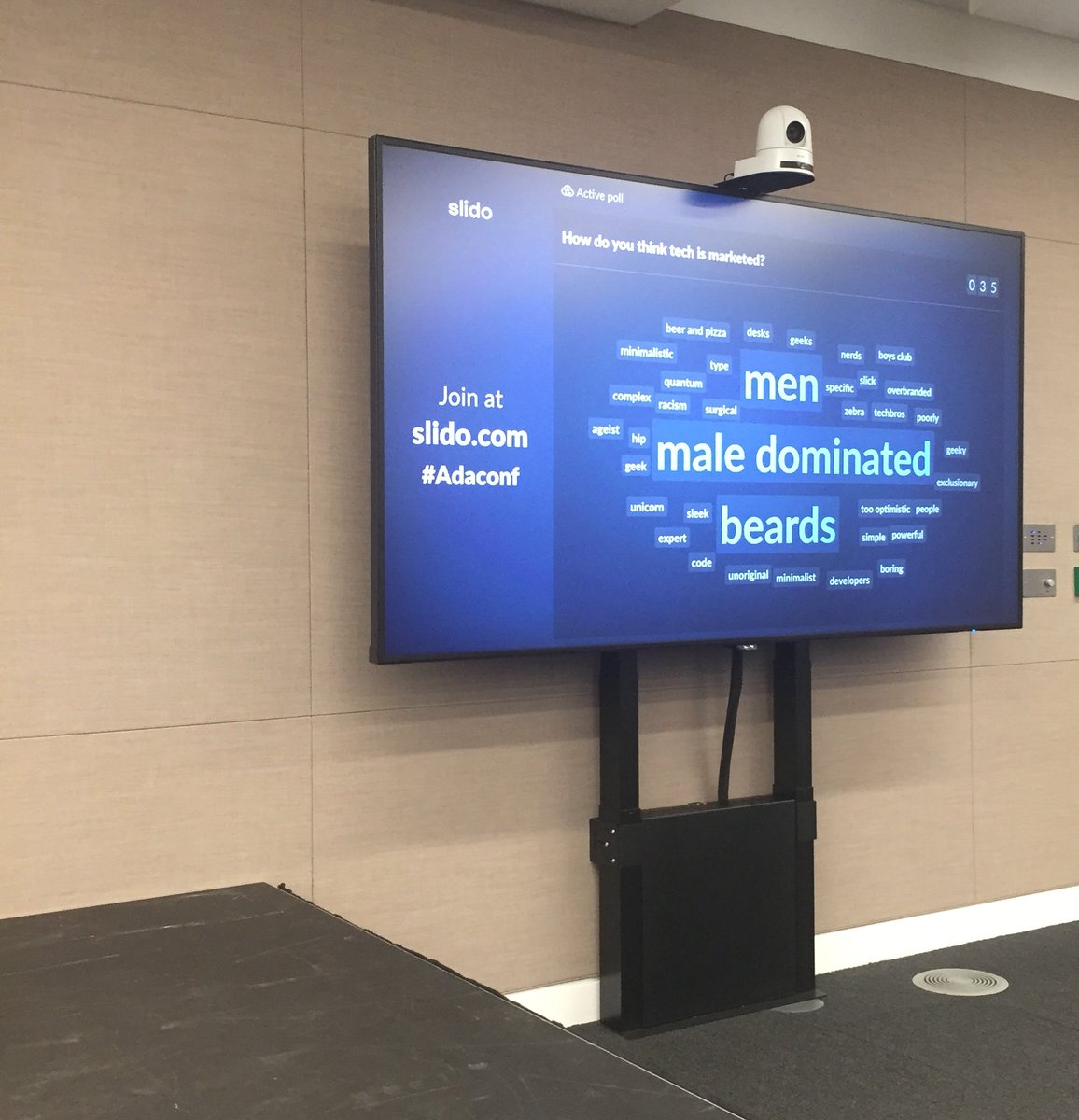When attendees at #adasconf were asked ‘How do you think tech is marketed?’...