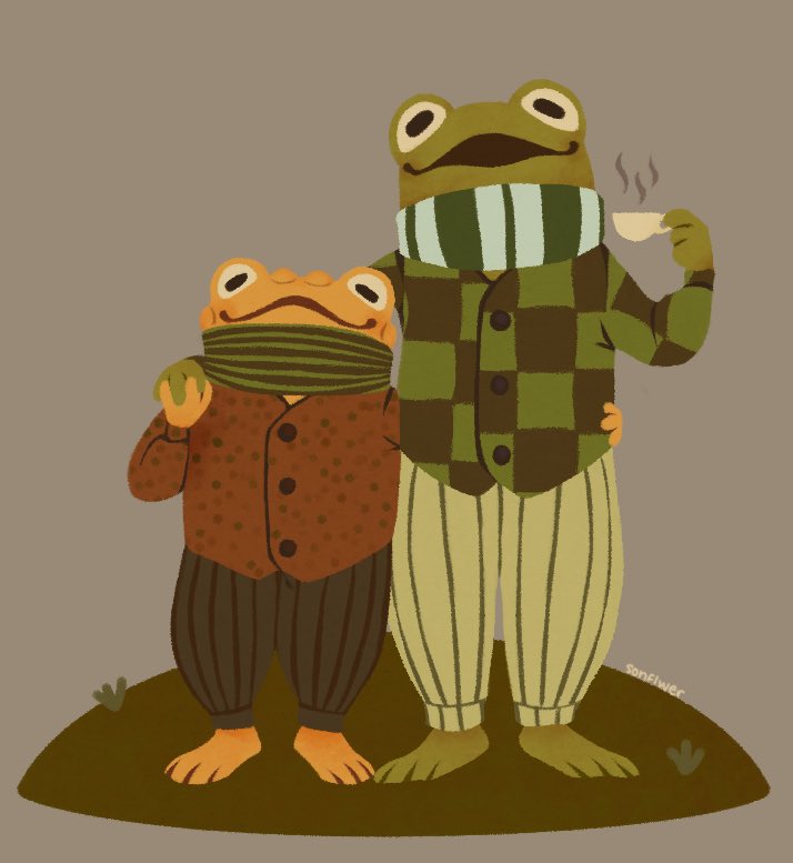 Gerald 🇻🇪 on X: Frog and Toad 🐸🍂 ever since I saw them in those cozy  winter outfits, I couldn't resist!  / X