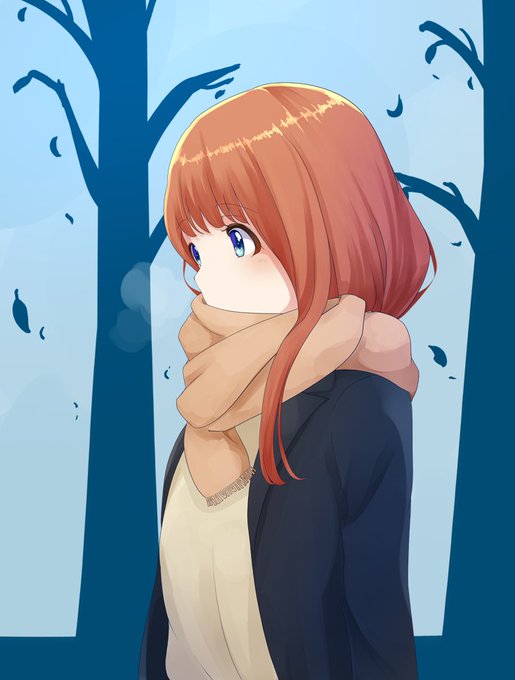 マフラーしまい髪のtwitterイラスト検索結果