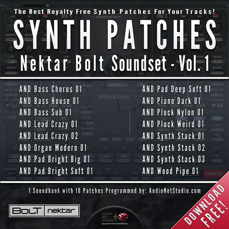AudioNetDesign's tweet image. Download for FREE! 16x exclusive #Synthpatches for #Nektar #Bolt #synth Vol.1 #soundset
Direct Link: audionetdesign.com/product/synth-…