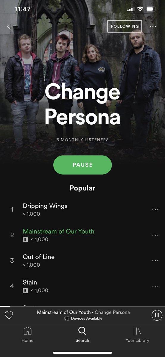 changepersona's tweet image. Guess who’s on @Spotify now? ;) #spotify #band #newalbum #streaming #breakingpoint #punk #rock #punkrock #music
