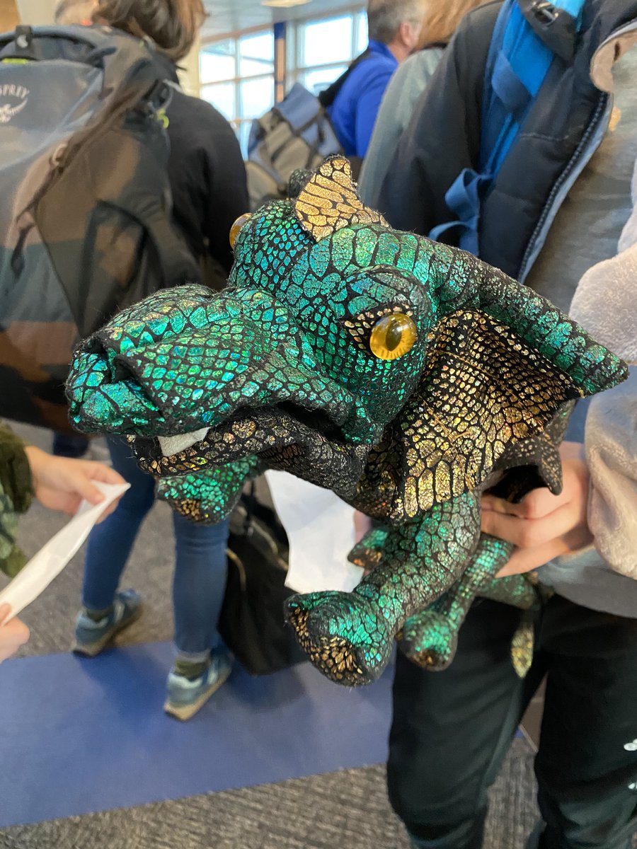 Hoorge's tweet photo. @tealzilla @beingageek @ThreddyRex Found #Dragonzilla at #BTV airport this morning https://t.co/70cHV9wlw8