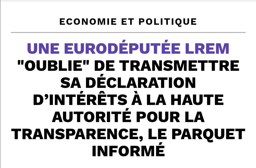 L'eurodéputée Irène Tolleret a oublié de transmettre sa déclaration d'intérêts à la Haute Autorité pour la Transparence... Des affaires à cacher ou évacuer avant?