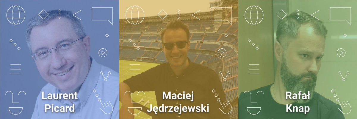 #dfwro #dfwro19

🎙🎙🎙🎙🎙

📣 Laurent Picard // Google // France
📣 Maciej Jędrzejewski // Online Group // Poland
📣 Rafał Knap // 180HEARTBEATS + JUNG V MATT // Poland

👉 devfest.wroclaw.pl