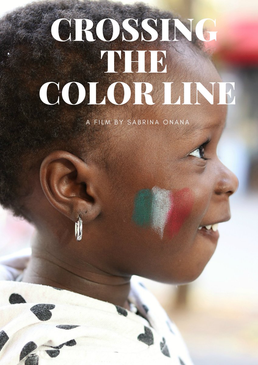 Hi everyone, here's the cover of my first documentary-movie: CROSSING THE COLOR LINE. It deals with being an afro-descendant child of immigrants in Italy.
If you are interested in organizing a movie screening, write an email to : sabrinaonana.documentary@gmail.com
#TRAILER soon