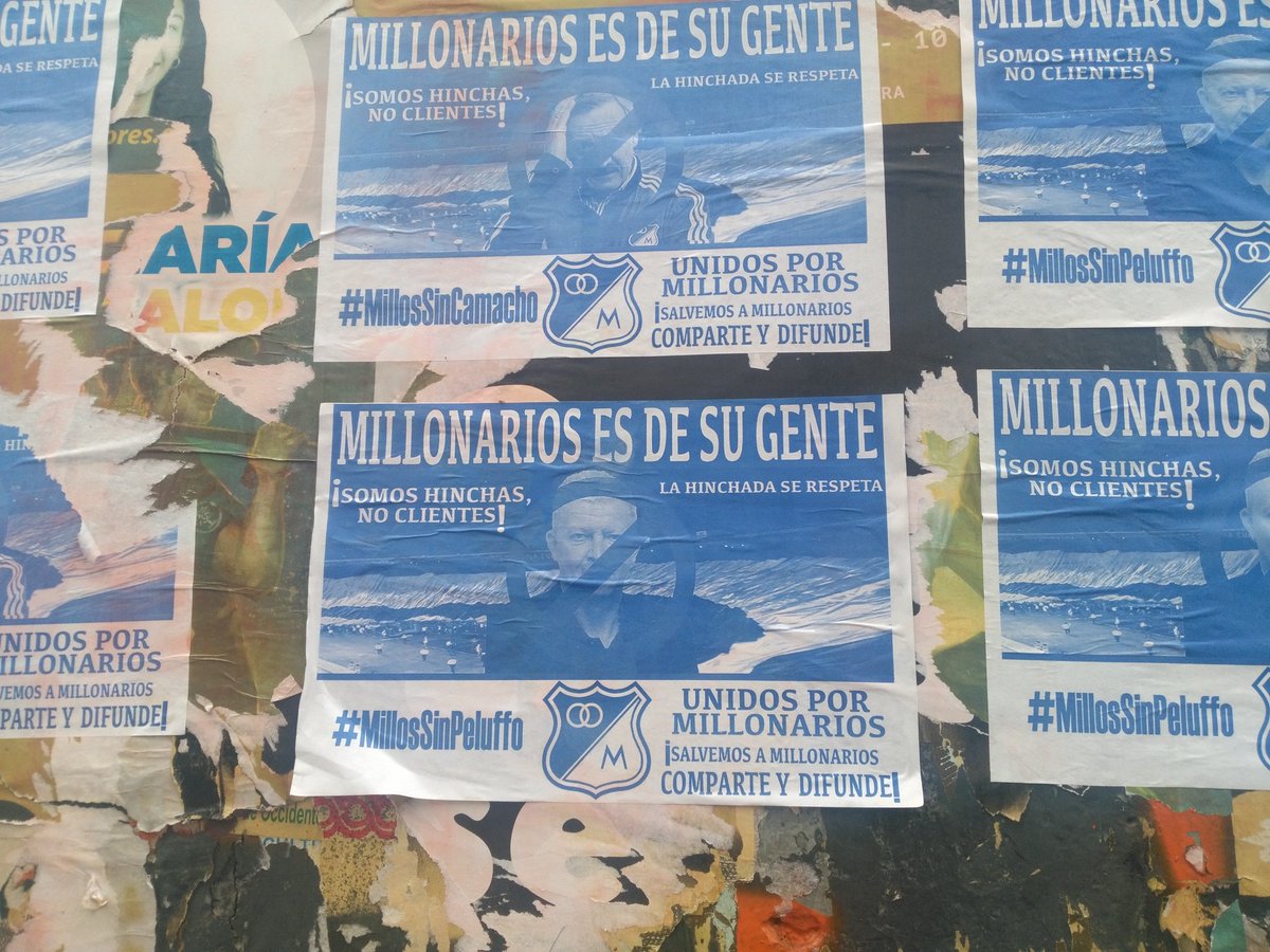 19OSPINA46's tweet photo. Así como cuando vas por el centro y ves esto MILLONARIOS ES DE SU GENTE #MillosSinCamacho https://t.co/O1ga9FkzX2
