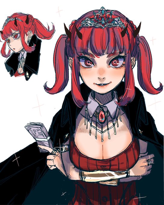 出先で思い出したかのように作ったんだけど こういう自分に自信のあるお嬢様 金持ち 七草かゆ のイラスト