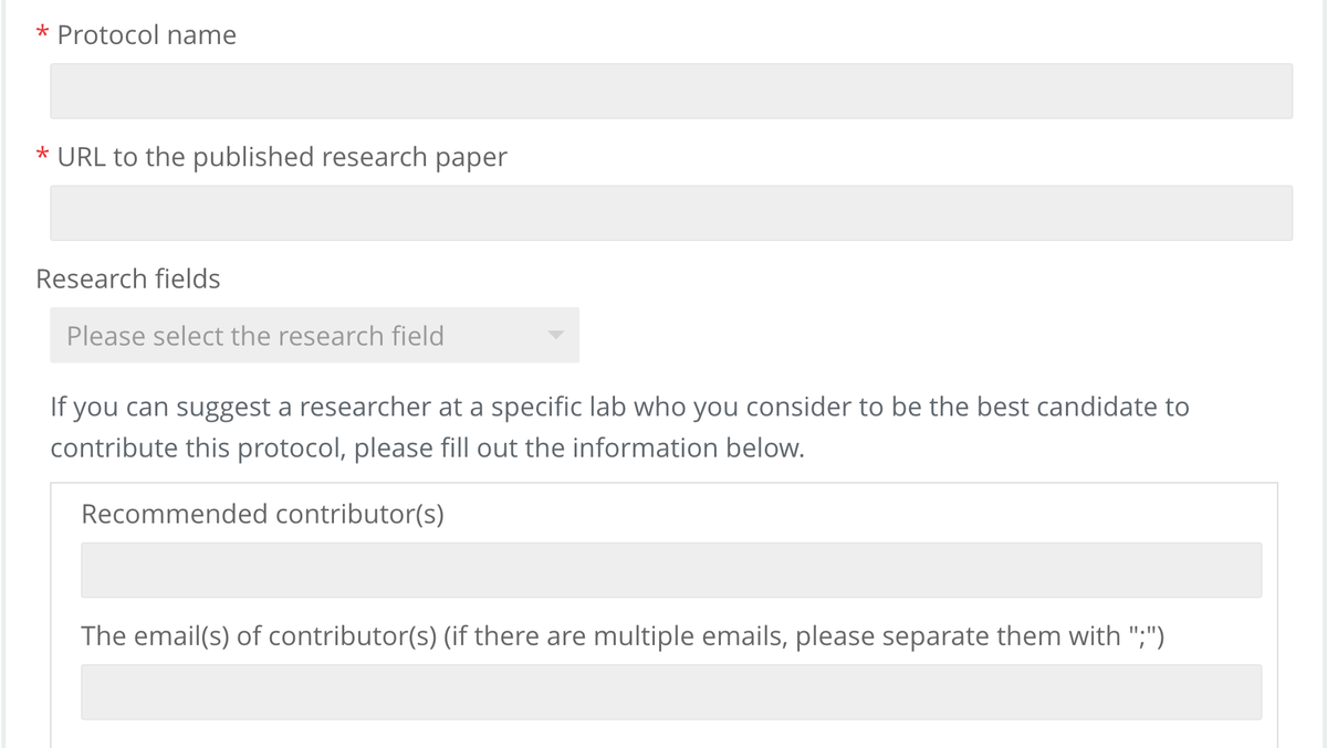 Planning experiments but cannot find a detailed and accurate #protocol to follow? Did you know you can request a peer-reviewed protocol through our editorial system? Find out how at bit.ly/2UDKQSd 

#reproducibility #research #methods