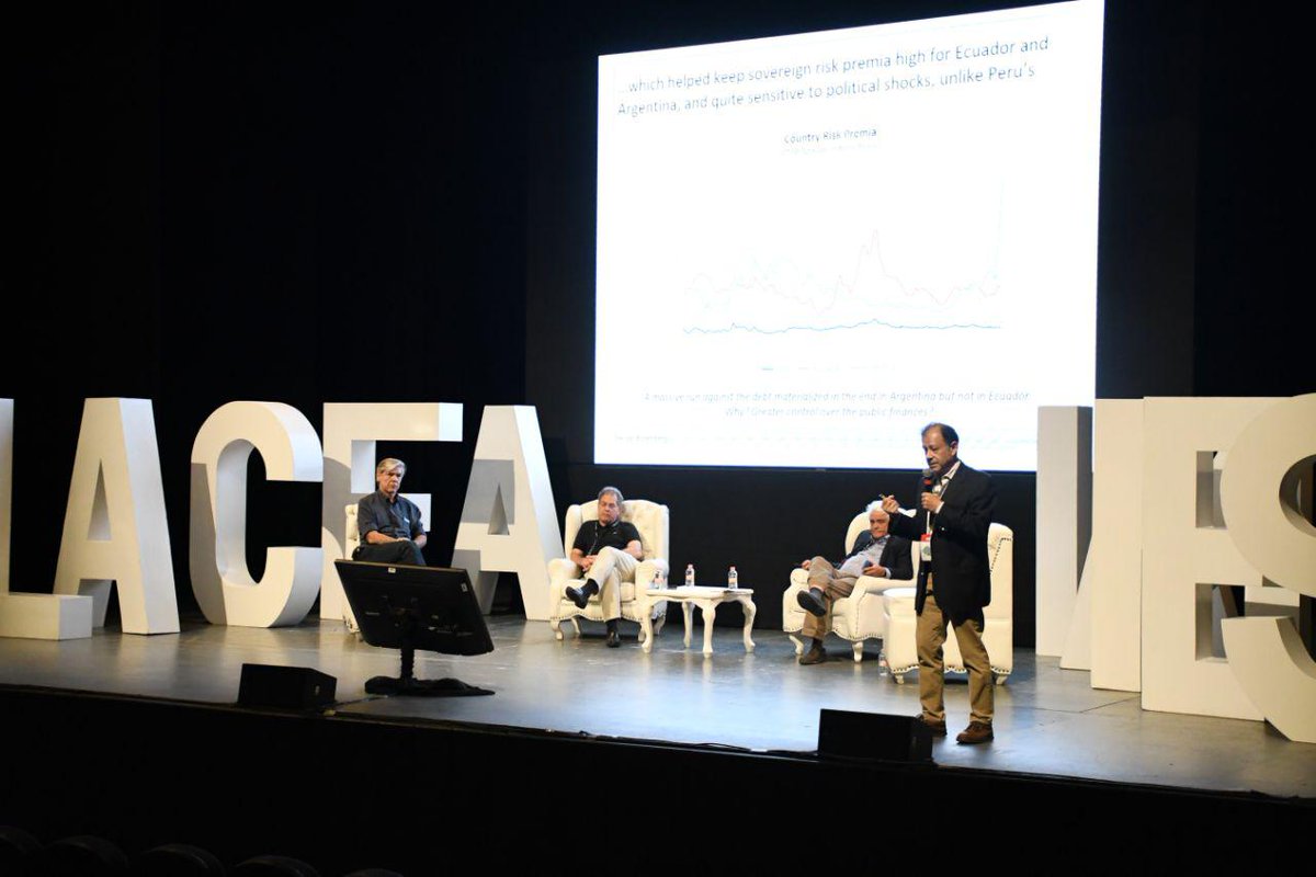 LaceaLames's tweet photo. In this second block, during #LaceaLames19, the presentations were:
-The Marco-Polítics of Fiscal Hangover After Populism: Argentina, Brazil and Ecuador.
-Inter-American Development Bank Flagship Report: Trade and Integration https://t.co/O5p8cjIpve
