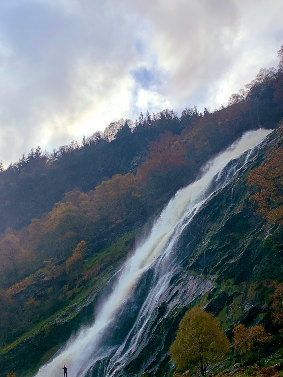 Man 5.9ft | Waterfall 398ft <a href="/thepowerscourt/">Powerscourt Estate</a> #Waterfall #Wicklow