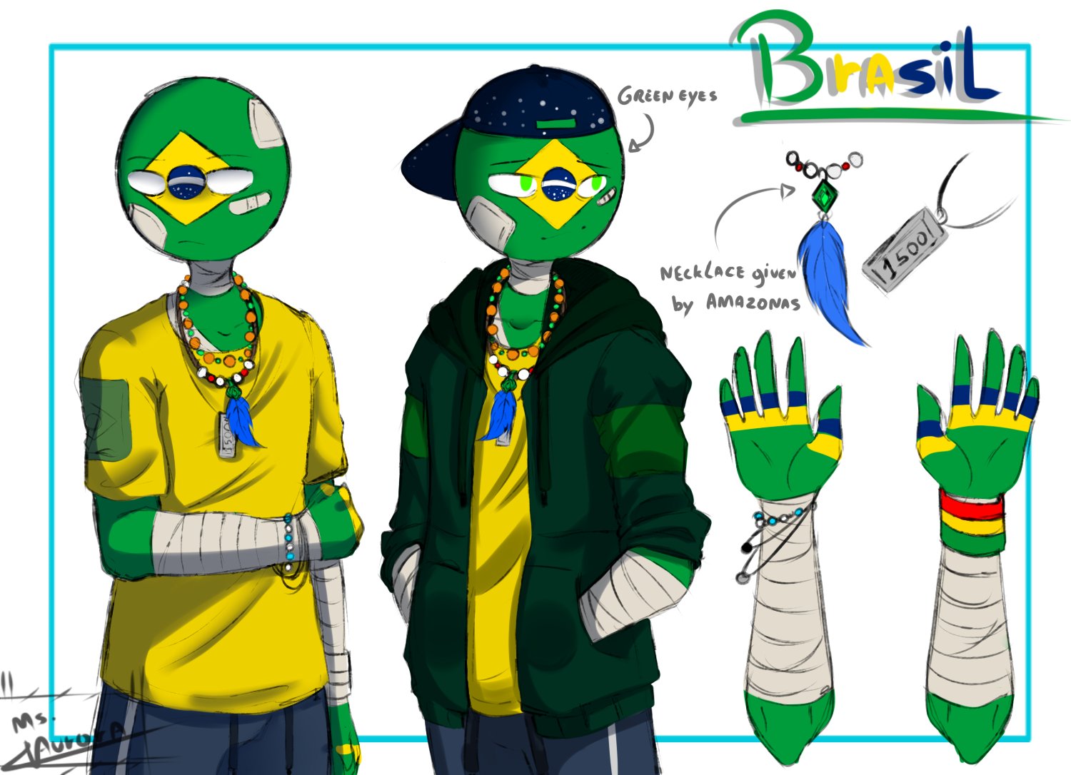 🪴Magnolia ☕️Comissões Abertas☕️🪴 on X: >here ya going brasil or brazil # CountryHumans #countryhumanbrazil #myart #idk  / X