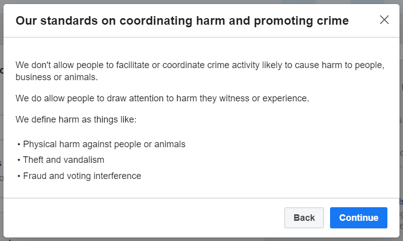 Timcast's tweet image. Facebook is now claiming that journalism is a crime that could cause harm

They have deleted my post about the whistleblower specifically discussing the importance of journalists disclosing this information

Pic 1 and 2: Removal notice
Pic 3: Section from deleted article