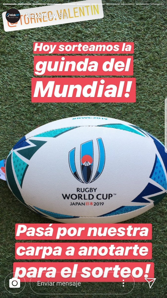 Vení al stand de <a href="/KickOff_uy/">KickOff</a> en el <a href="/TorneoValentin/">Valentín Martínez</a> y llevate la pelota del Mundial #RWC2019!