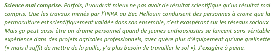 Voilà. Tous ces nouveaux entrants hyper-enthousiastes et cherchant des solutions pour l’avenir pensent vraiment avoir trouvé le graal. Confortés par ce genre de rapport scientifique mal compris. Et répandent la bonne parole sur les réseaux sociaux.