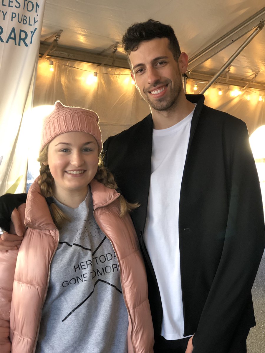 CharlaGroves's tweet photo. @AdamSilvera @YALLFest day made! My daughter’s dream realized - meeting Adam Silvera https://t.co/Lmu74ynFRU