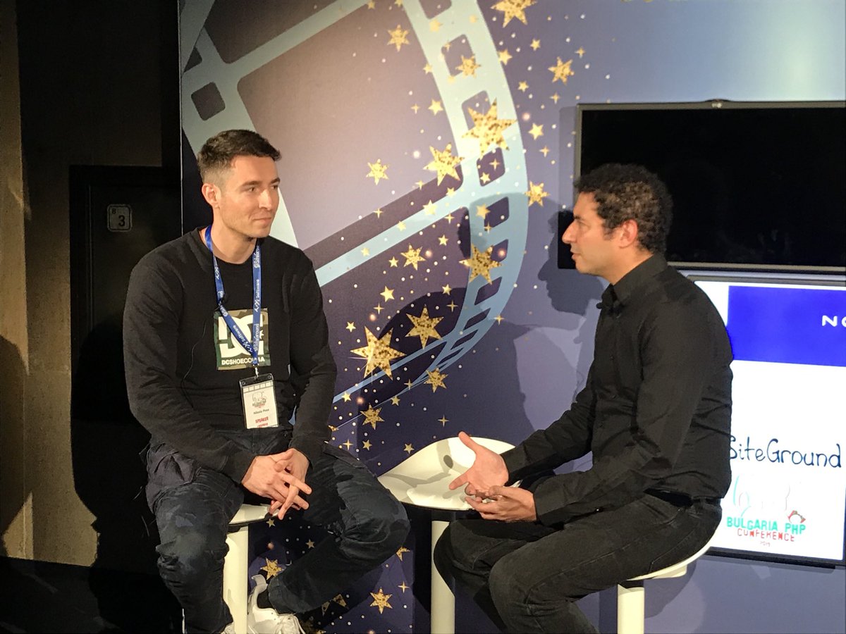 CalEvans's tweet image. Interviews. 
#bgphp19