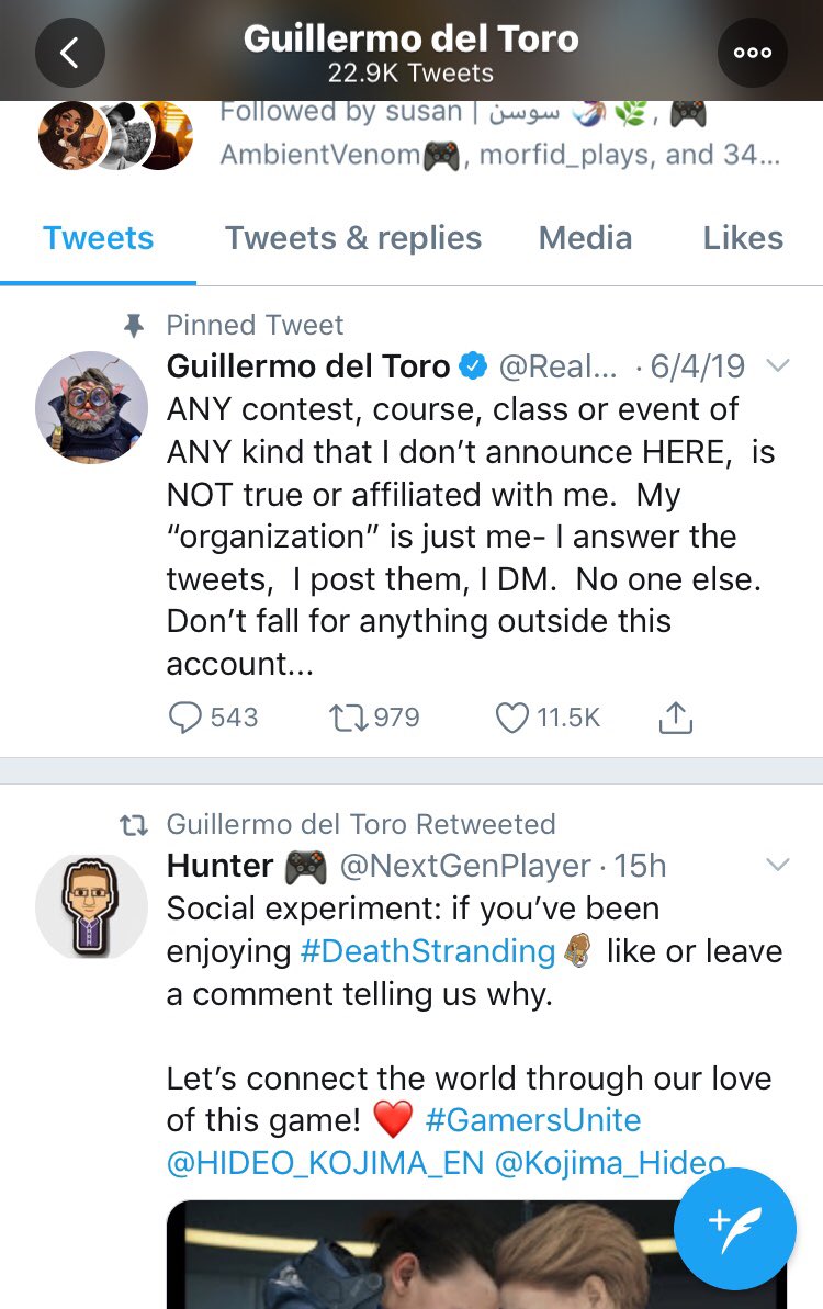 Hunter 🎮 on X: Got retweeted by Guillermo del Toro and Hideo Kojima!  💯💯🔥🔥  / X