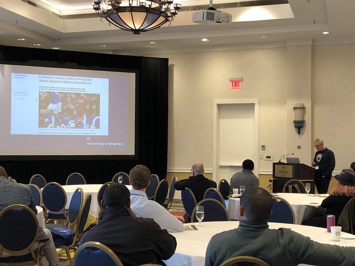 DrGearity's tweet photo. @sport_research Dr. Daniel Burdsey @NASSSport #nasss2019 presenting on anti racism in English Premier League; Dr. B’s research on microaggressions in sport was helpful for my own endeavors in this area. Insightful to hear him now speaking about race, nationality, whiteness, etc https://t.co/pJuzYTApeE