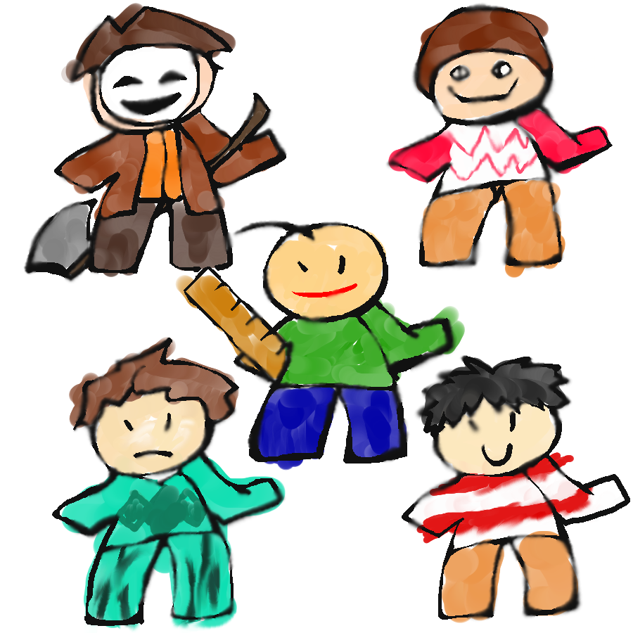 antoniettahara2's tweet photo. #自分の絵柄の特徴あげてもらってそれを全部封印した絵を描く
鍵のほうで募集しました~~~
★のところを意識しました(リプにて)
ありがとうございます🙏
#BaldisBasics #AEWVS #BillysBasic #AlexBasics #Joesbasic https://t.co/SKKykL9tow