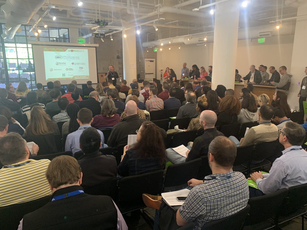 davideckoff's tweet photo. ProductCamp Atlanta 2019 gets underway with fonder @jbrett kicking things off to a full house. Thank you to all volunteers who have made today’s conference possible! #pcampatl https://t.co/dDM7nNxF91