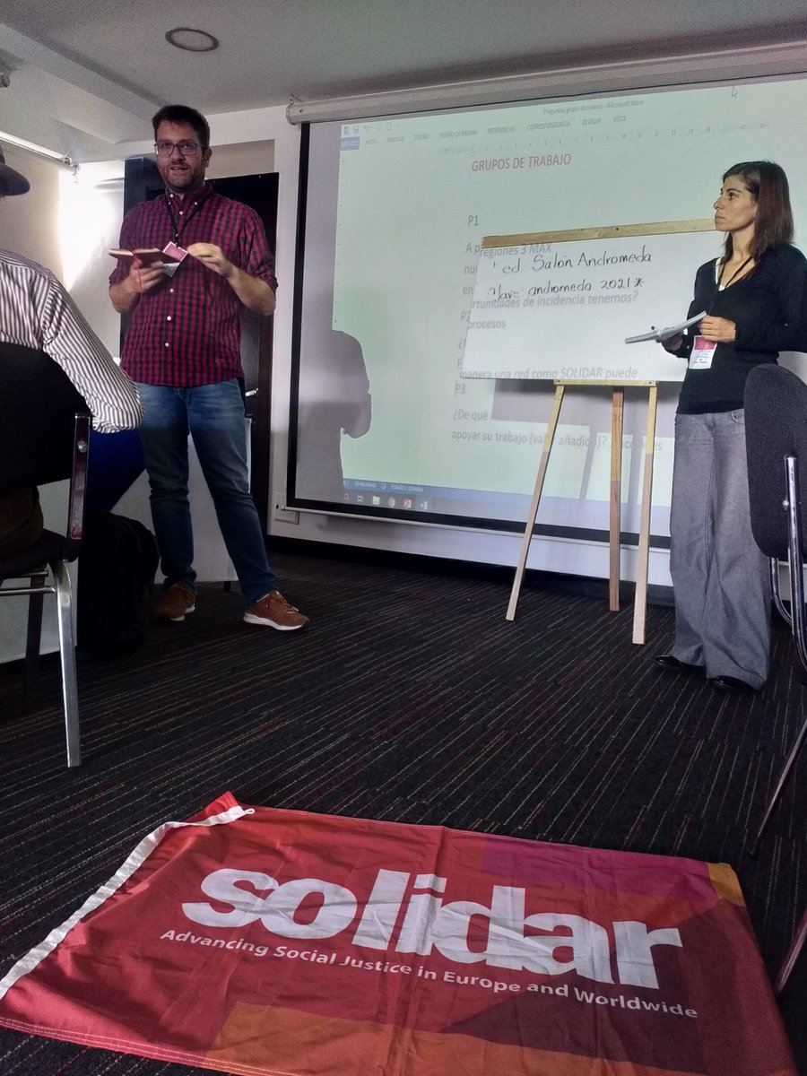 Solidar_EU's tweet photo. Organizando #SolidaridadInternacional with SOLIDAR Network Latin America: building a joint strategy to promote Economic and Social Rights in #developmentintransition. Thanks to @europeaid @EU_Commission https://t.co/8PkWVwrjan