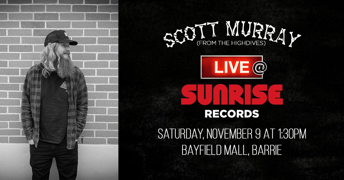 sunriserecords's tweet photo. Hear the music and meet the artist, @agentmurray will be live at Sunrise @Bayfield_Mall TODAY at 1:30pm! https://t.co/4cJ5EN1itq