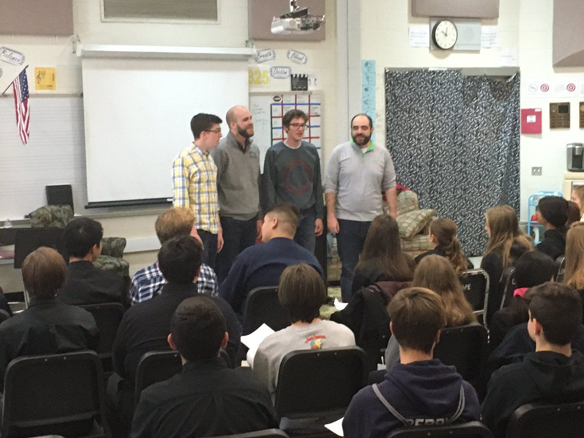 Annual Barbershop workshop at <a href="/CBLenapeMS/">Lenape Middle School</a> presented by Bucks County Country Gentlemen!  Guest quartet singing for the kids, then will help them learn a song to perform in this afternoon’s concert.