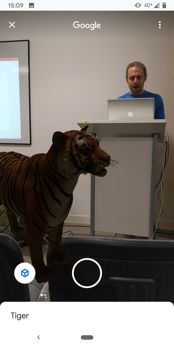 iwootten's tweet image. I just went to a talk on AR/aframe.io by @dougsillars and now I&apos;m googling animals to put in this room. #devfest @DevFestCardiff