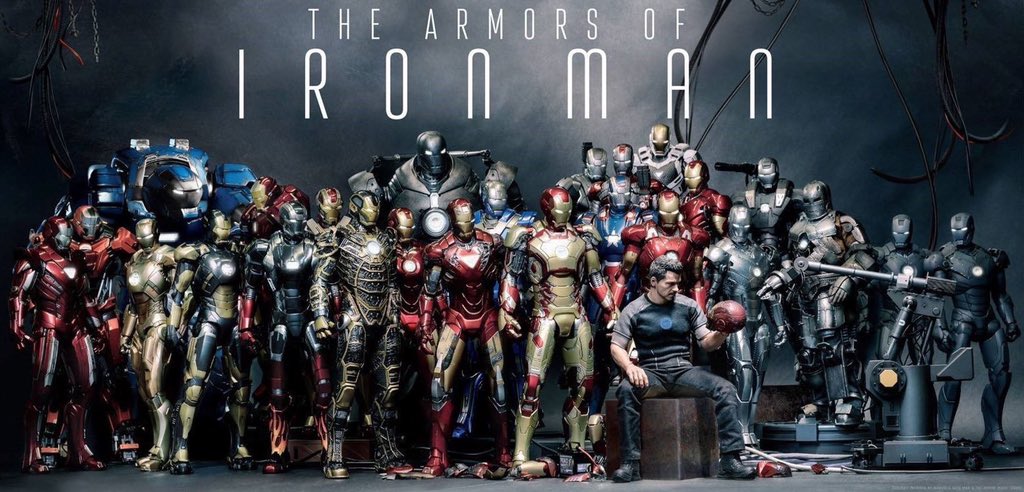 hey, hi, hello. here comes every Iron Man armor from the Marvel Cinematic Universe.
