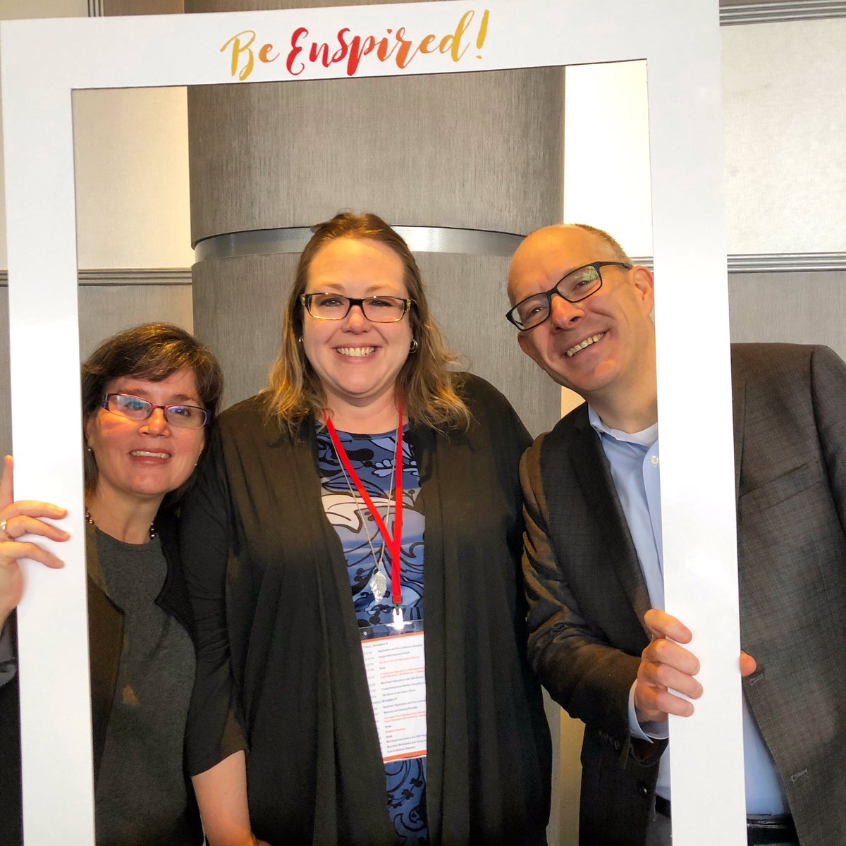 youngeinstitute's tweet photo. Who’s ready for their closeup?😉 We’ve got a photo booth here at Enspire 2019!📸

Lisa Simon just received the Sam Elliott award for excellence in economic #teaching award from the #Harvard #business school club of Northeast Ohio - so we’ll deserved! @HarvardHBS 👩🏻‍🏫🎉👏🏼 https://t.co/OrmyeUOTJC