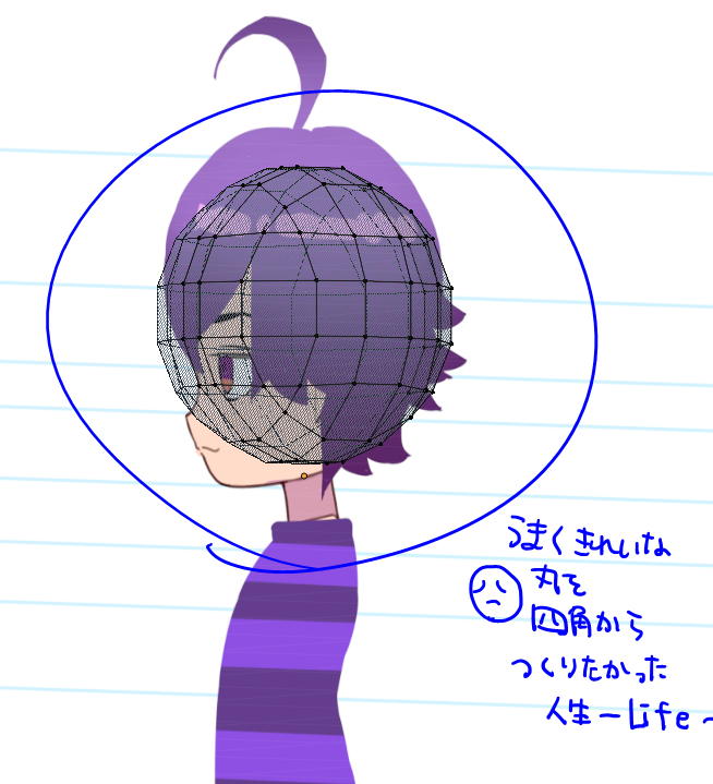 ムズムズ😔四角から丸を作りたかったです Mayaでいう四角にスムーズかけるみたいな……#blender 