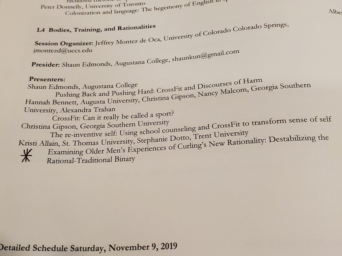 Simonthecurler's tweet photo. Every conference needs an insightful presentation on the wonderful world of #curling courtesy of @Kristi_Allain and Stephanie Dotto! Thanks @NASSSport for fostering this space. #NASSSCONF2019 https://t.co/OcA0ggU5V9