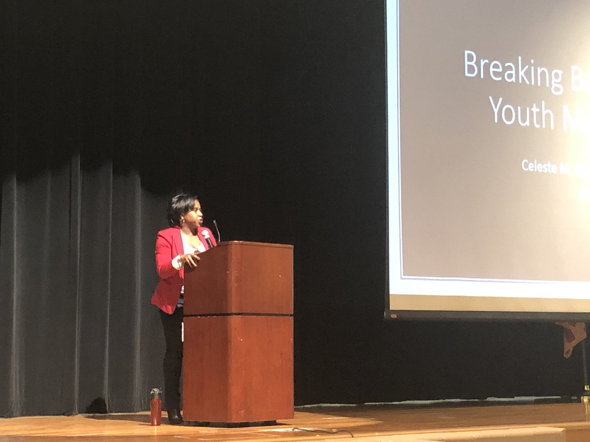 mcpsslu's tweet photo. Thank you Dr. Celeste Malone, Keynote Speaker for the @MCPS and @mcps_osfse Mental Health Fair, for sharing important information with our school community. #BeWell365 and #BecauseUMatter https://t.co/Jwrz7q5hd3