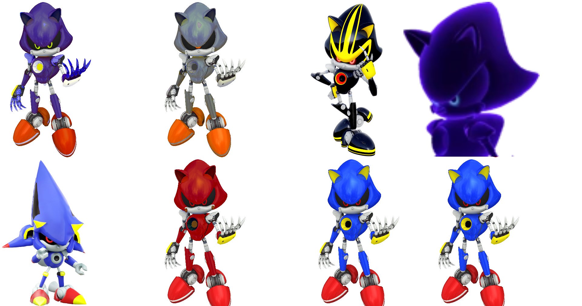 Metal Sonic For Smash on X: I was going to make skins for Metal Sonic, but  limiting yourself to only the games is actually tougher than I expected.  Alt 1= Mecha Sonic