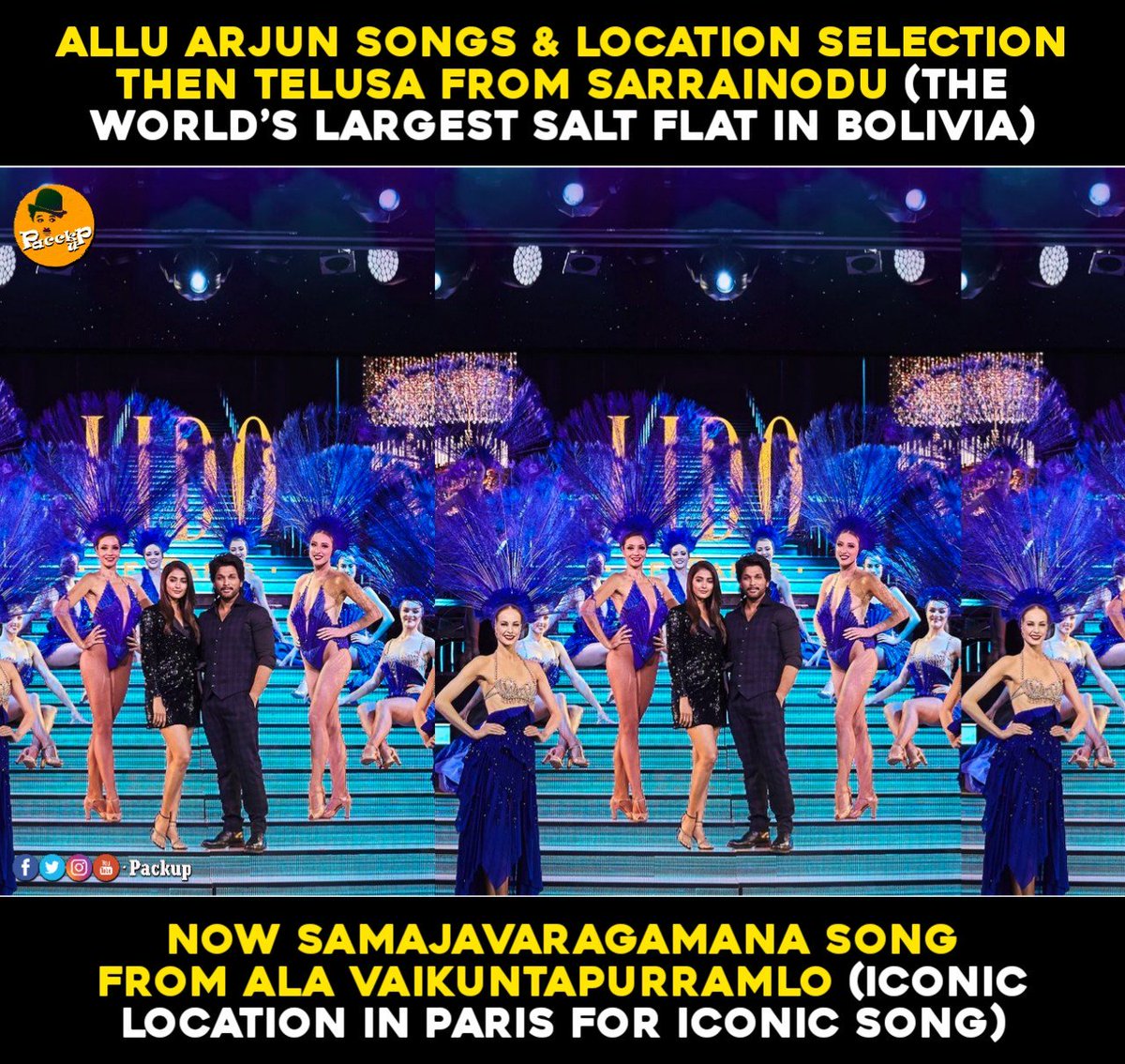 #AlluArjun songs & location selection👌
Then 
#TelusaTelusa from #Sarrainodu 

Now 
#Samajavaragamana from #AlaVaikunthapurramuloo