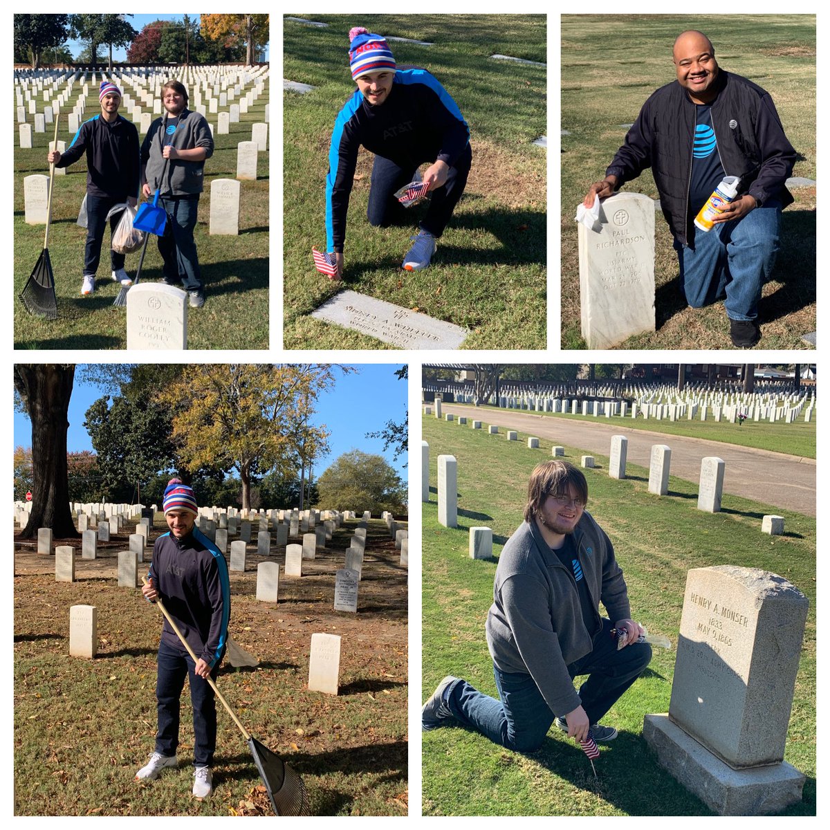 CHill_Champions's tweet photo. The Churchill  Team out Cleaning Veterans’s Graves and putting down flags in remembrance of our Soldiers.  #11DaysofVeterans.  @404girl  @Loops_Salazar @ChrisSerina    @AdamMRagab https://t.co/Py5nE1vAbi