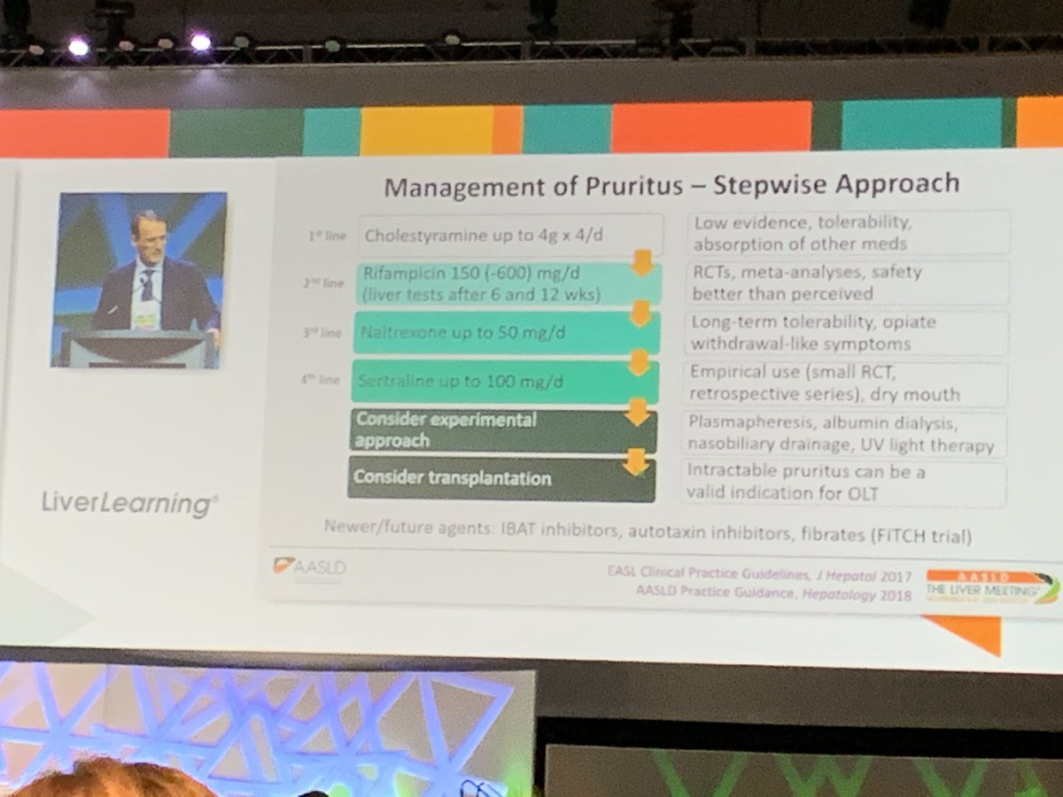 juanpabloarab's tweet photo. Extraordinary talk by Michael Trauner on PBC! How to manage fatigue and pruritus? Here the answers #LiverMtg19 @AASLDtweets https://t.co/zelaa0kfei