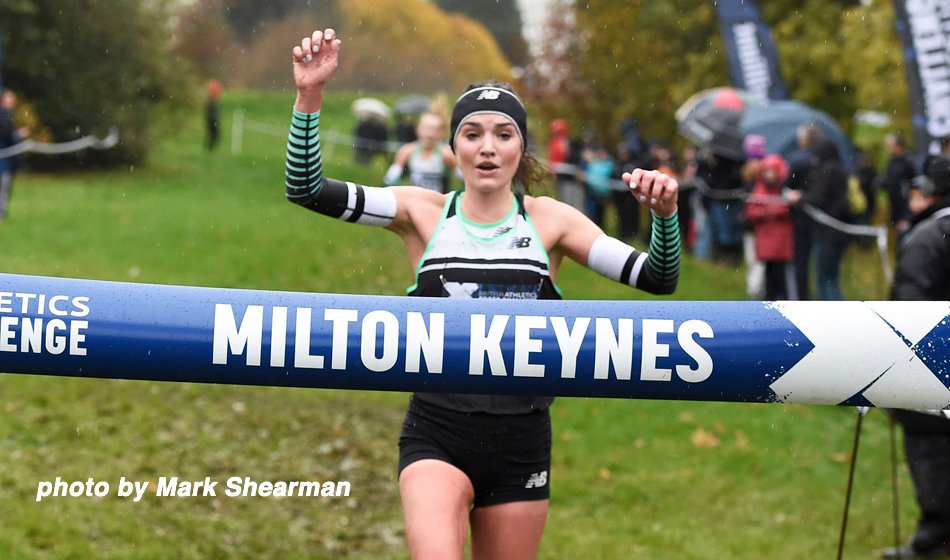 Kate Avery wins the senior women's cross challenge race at a very damp Milton Keynes <a href="/AthleticsWeekly/">AW</a> <a href="/KateAvery12/">Kate Avery</a> <a href="/BritAthletics/">British Athletics</a>