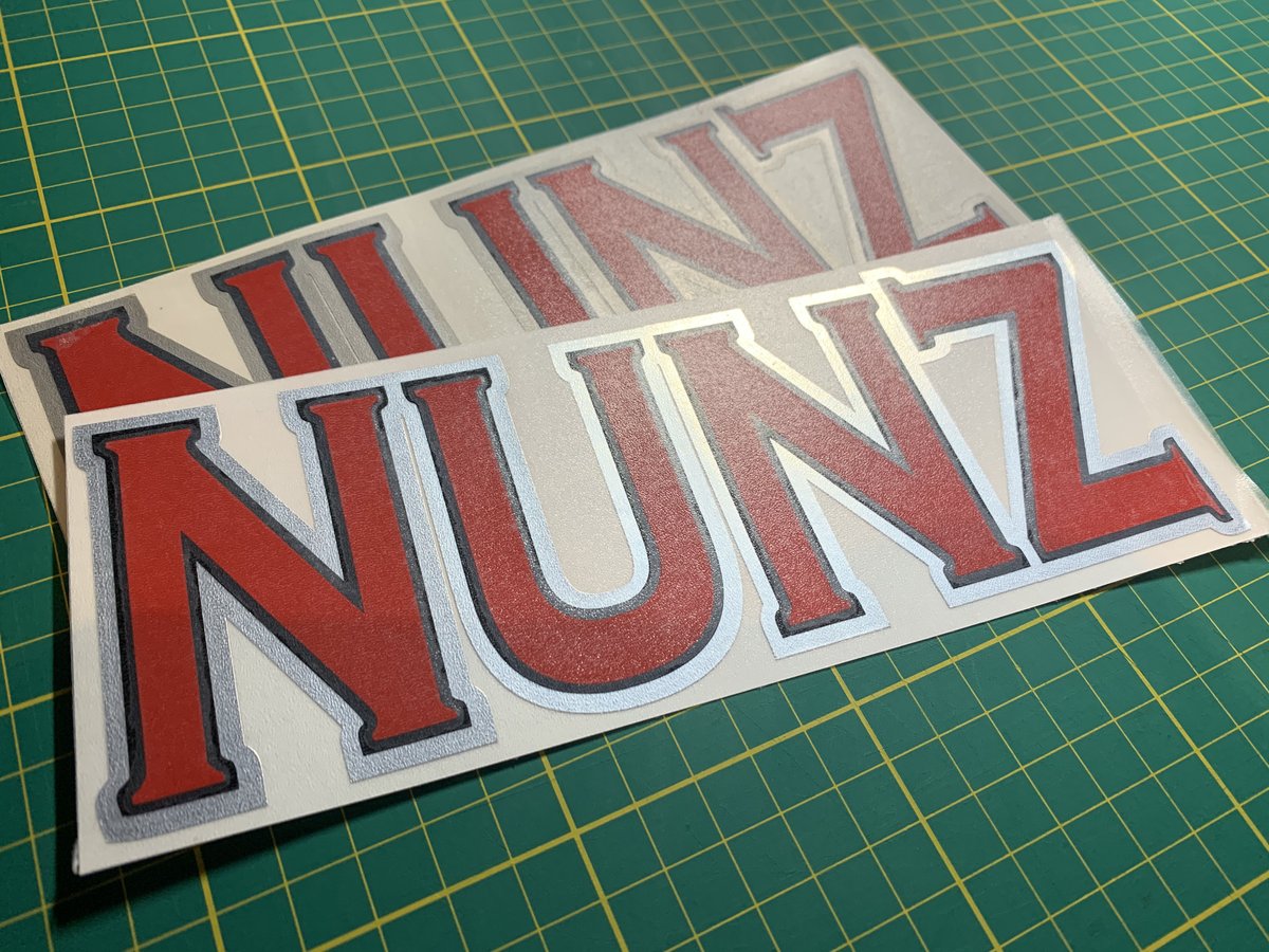 sleddecals's tweet image. Already hard at work this weekend! Two variations; gloss red on matte black on silver and gloss red on gloss black and chrome! #sleddecals #polaris #polarisambassador