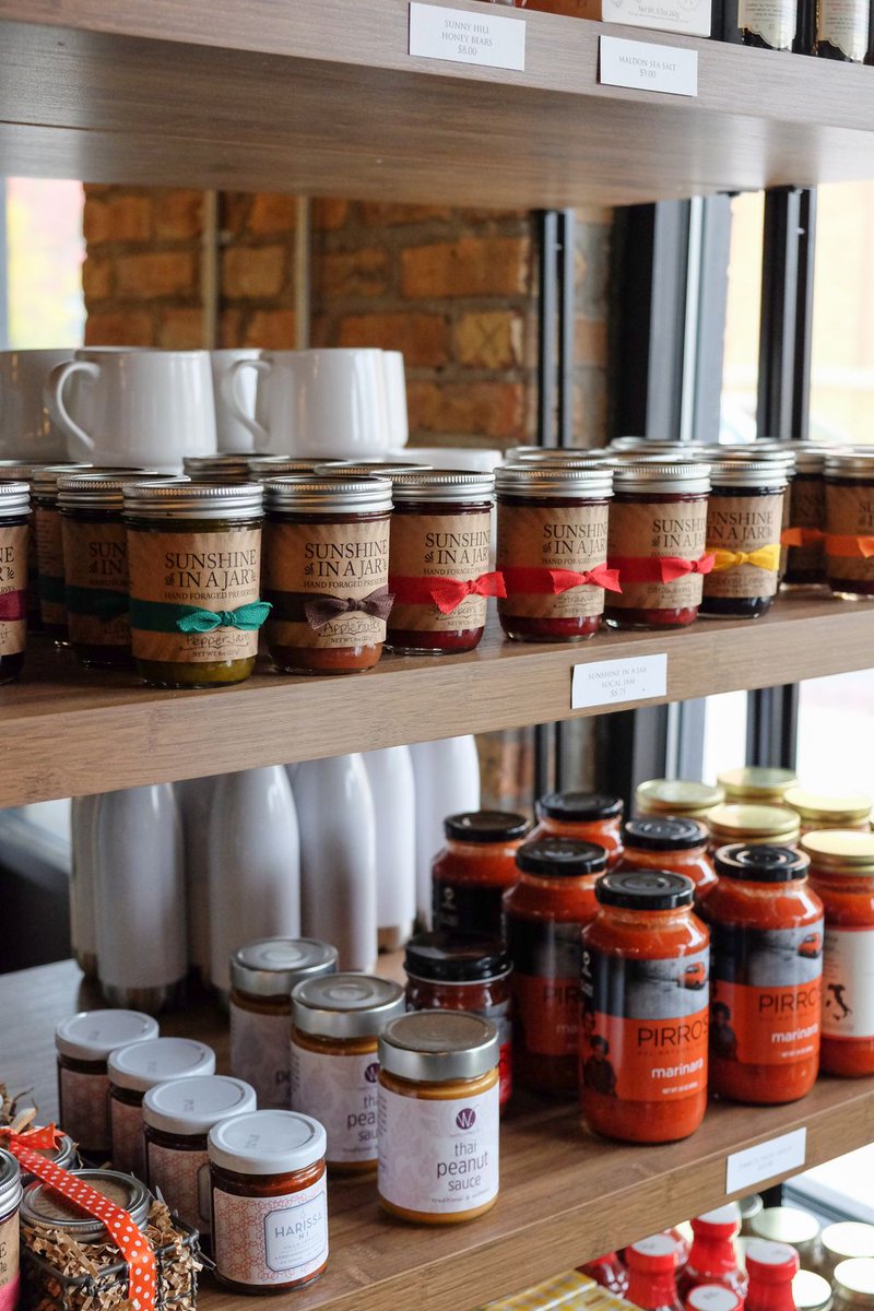 One stop shopping at the mini market! In addition to chocolate we also have jam, spaghetti sauce, gluten-free pasta, cocktail mixers, eco-friendly packaging and more! I mean... Maybe it's time to start thinking about hostess gifts for Thanksgiving! 😉