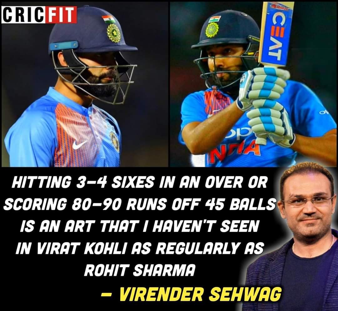 What do you have to say #ViratKohli fans ? Do you agree with #VirenderSehwag ?? #Hitman #RohitSharma