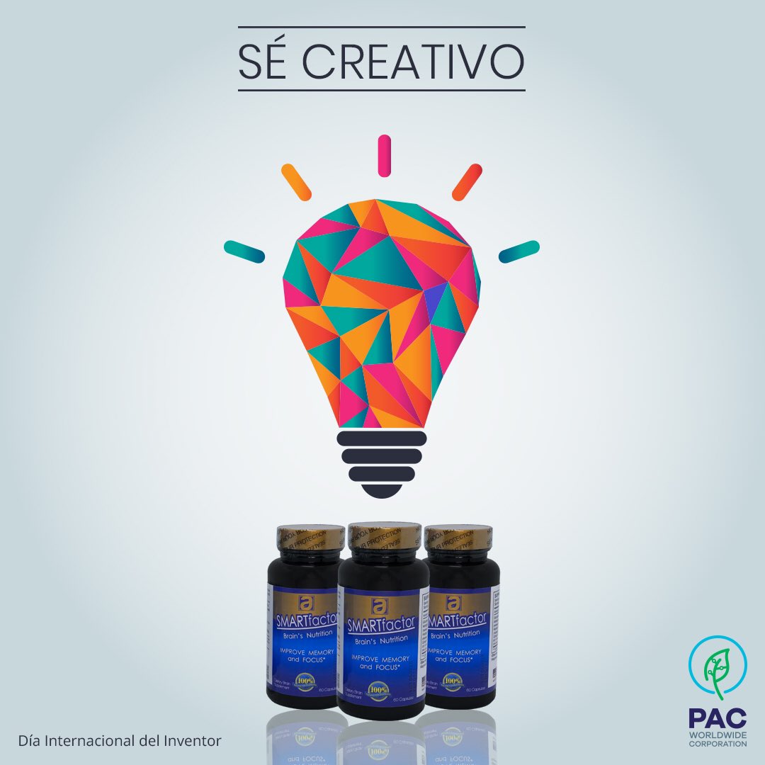 pacwwcorp's tweet image. #SmartFactor es un tratamiento que mejora la memoria y ayuda a reducir el riesgo de un accidente cerebrovascular.
.
Hoy, #DíaInternacionalDelInventor💡, honramos a todos los investigadores que unen sus esfuerzos para ofrecernos un mundo más fácil.

#PACWorldwideCorporation