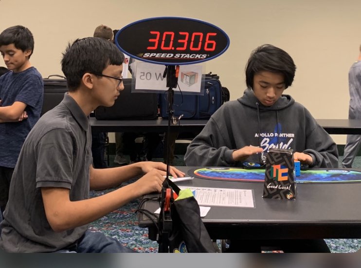 LHushfield's tweet photo. WCA Competition competitors and judging- Jimmy and Bryan advance to round 2 for 3x3 #ApolloGearUp #RISDSaySomething https://t.co/EIVPHvGvKd