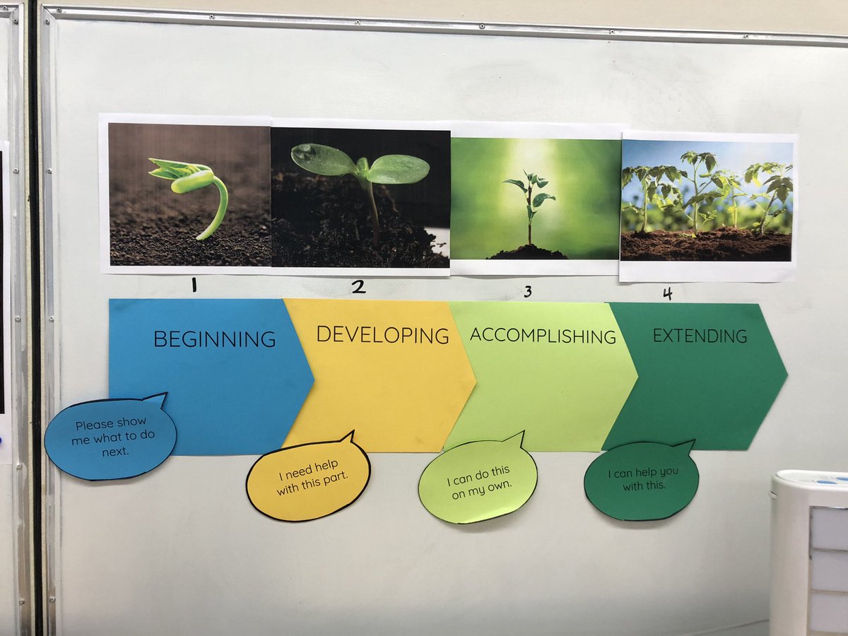 Putting our learning about “meeting the outside pins” from <a href="/tweetsomemoore/">Dr. Shelley Moore, PhD</a> into practice.  <a href="/JaneCougle/">Jane Cougle</a> just adapted our math test to allow for levels of complexity &amp; choice. For all. (#’s are test questions) Relating it to our #learningarrow and new plant metaphor. #sd37afl