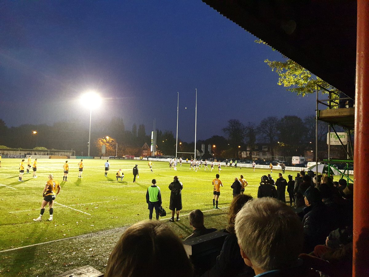 Waynesshaw's tweet photo. What a game. @ChinnorRugby. Great game, last minute converted try for a draw!!!!!!  Ball through posts action! https://t.co/5WuR69R5YB