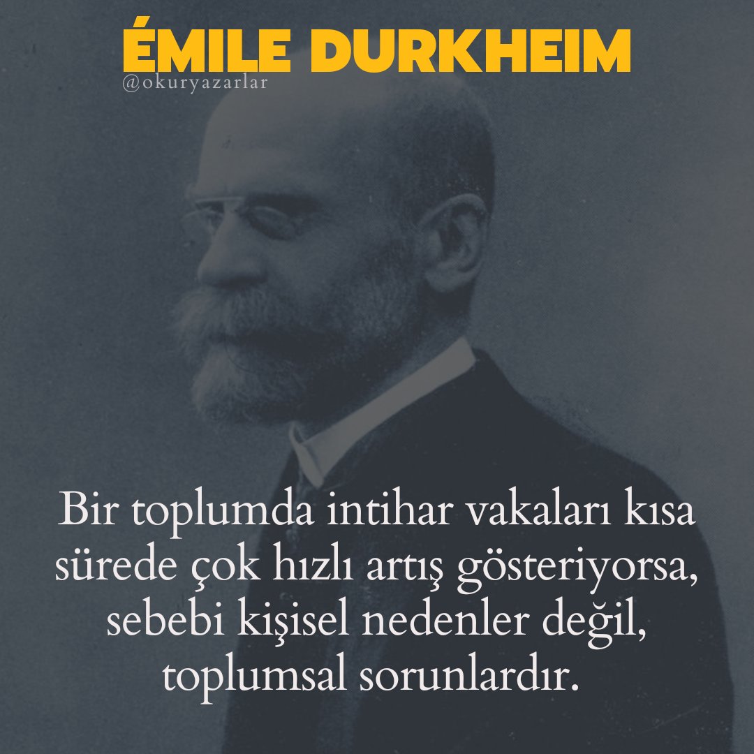 okuryazarlar's tweet photo. Émile Durkheim https://t.co/h3yBo7KPxz